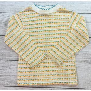 Vintage Chevron Brand Unisex Kids Fruit Printed Long Sleeve Shirt Size 4